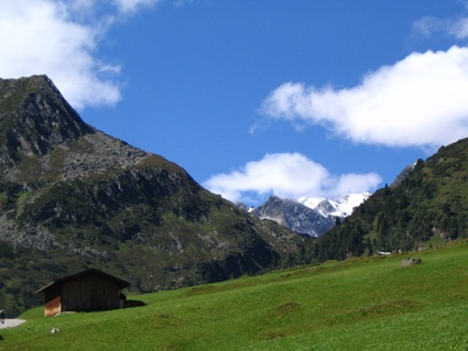 Vista sui ghiacciai della Stubaital.