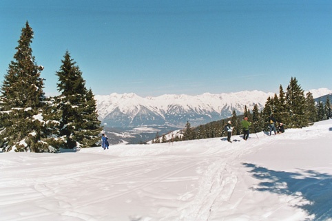 Vista panoramica lungo le piste di fondo nei pressi di Maria Waldrast.