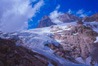 Vista sulla vedretta di Fellaria Ovest, dalla fine del sentiero glaciologico Luigi Marson.