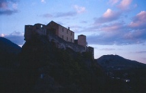 La "Cittadella" di Corte, al tramonto.