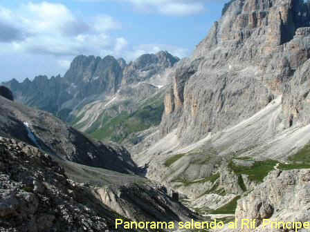 Panorama salendo al rifugio Principe.