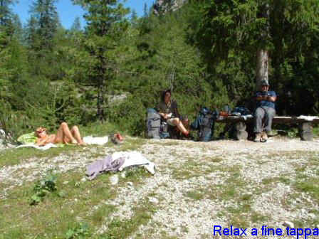 Relax al termine di una tappa.