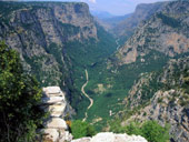 Vista sulle gole di Vikos.