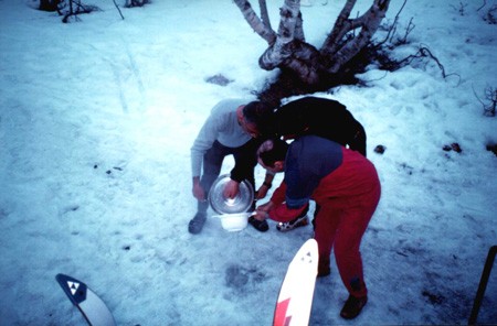 Preparazione della pasta al rifugio Abiskojaure.