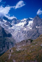 Les Grandes Jorasses dal Vallone di Malatrà (Val Ferret).