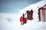 Sopra il ghiacciaio dell'Hardangerjokulen nei pressi del bivacco Jokulhytta.