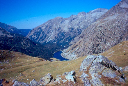 Vista sull'Estany Llong, dal Portarr d'Espot.