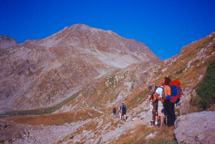 In salita verso il Port de Ratera de Colomers.