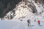 Sulle piste di fondo del lago di Anterselva.