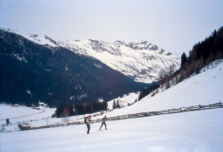 Sulle piste di fondo in Val Casies.