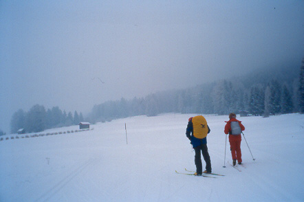 Val Pusteria, sulla pista di fondo valle da Villabassa verso Dobbiaco.