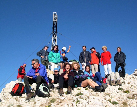 Sulla cima del Velino nelle prime ore del mattino.