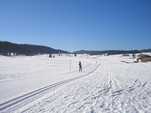 Jura francese: magnifica pista in uno splendido scenario, nel vallone tra Les Molunes e Bellecombe.