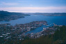 Norvegia - vista dall'alto del porto di Bergen.