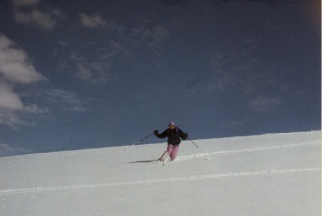 Discesa in telemark dal monte Ienca (Gran Sasso).